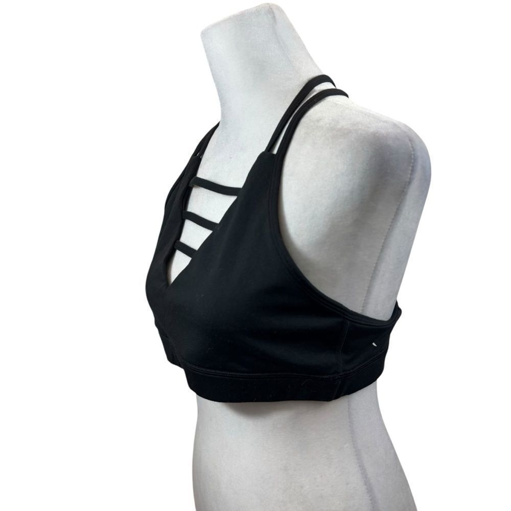 Ladies Zyia Active Black‎ Cage Front Sports Bra Size XL